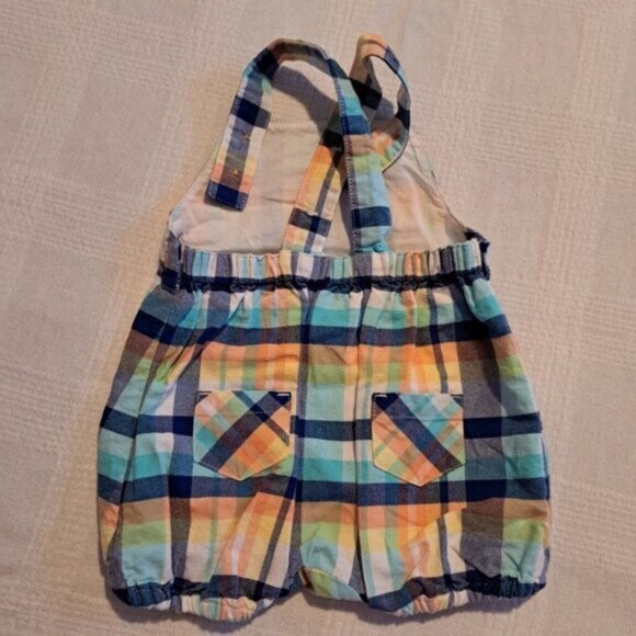 Janie and Jack boys size 0-3 months plaid romper - Picture 7 of 8